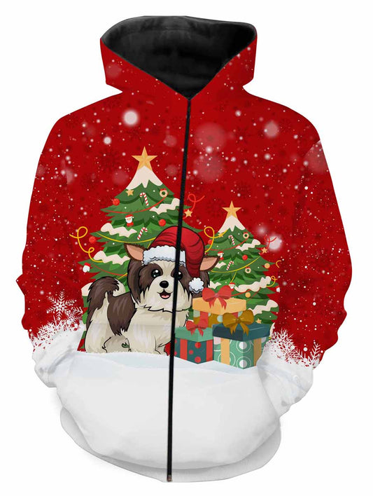 Christmas Cute funny Shih Tzu dog puppy all over print hoodie shirt - IPH527