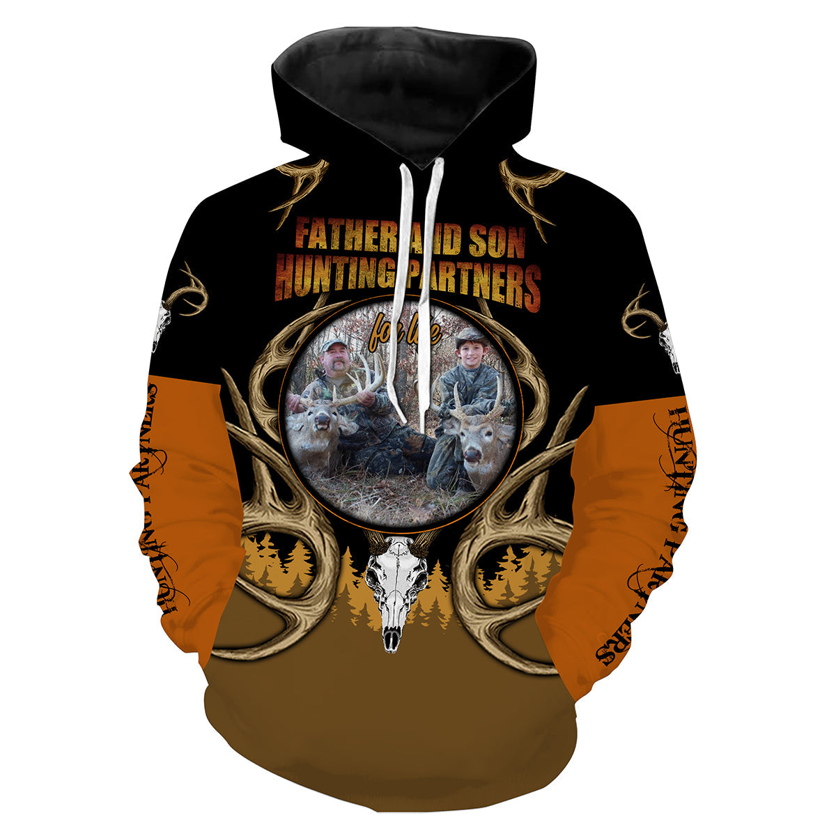 Father And Son Hunting Partners For Life Custom Photo All Over Print Shirts Hoodie Hoodie