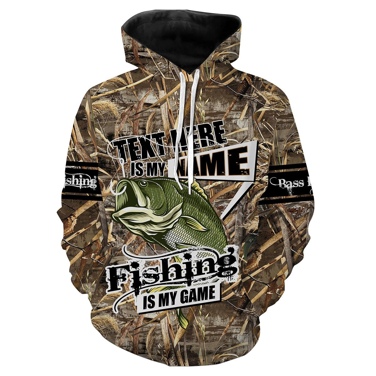 Bass Fishing is my game Camo Customize name All over print shirts - personalized fishing gift for men, women and kid - IPH1146