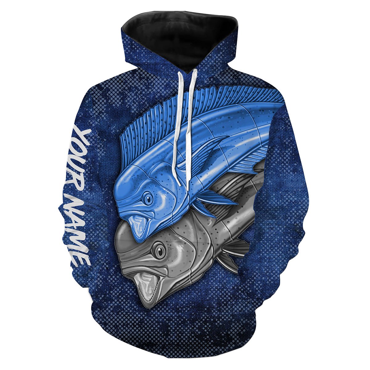 Mahi Mahi (Dorado) Fishing Camo Personalized All Over Printed Performance Fishing Shirts On Fishing Season  Hoodie Hoodie