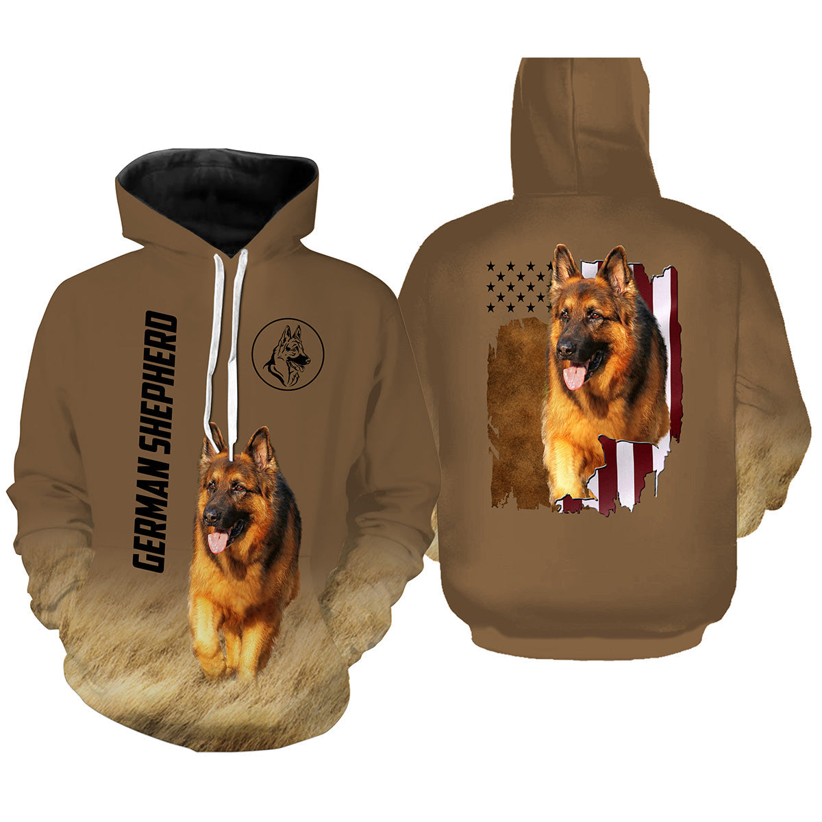 German Shepherd Hunting Fishing dog 3D All over print shirts - various styles to choose all over T shirt