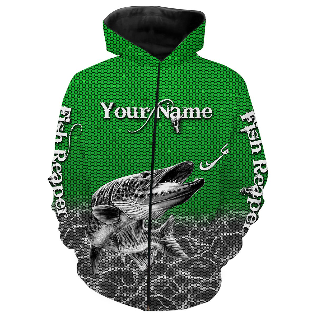 Musky fishing Fish Reaper Customize name All over print shirts Personalized Fishing gift for men and women - IPH1020