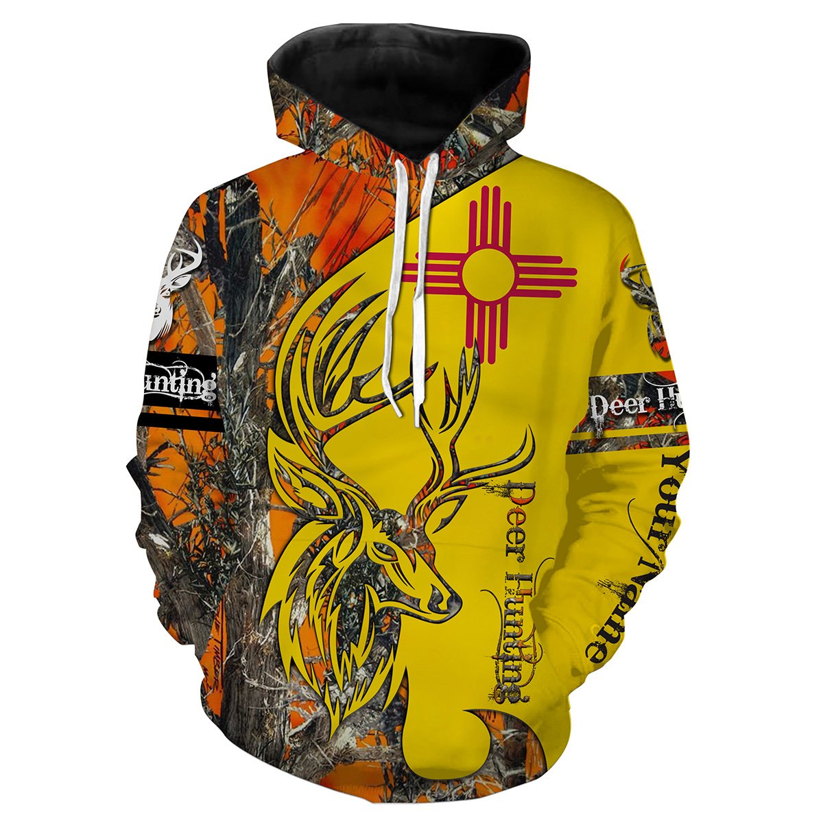 NM Deer Hunting Orange Camo shirts New Mexico Flag Custom 3D All over print T shirt, Long sleeve, Sweatshirts, Hoodie,etc, styles to choose - unique Hunting gift for men, women and kid - IPH1340