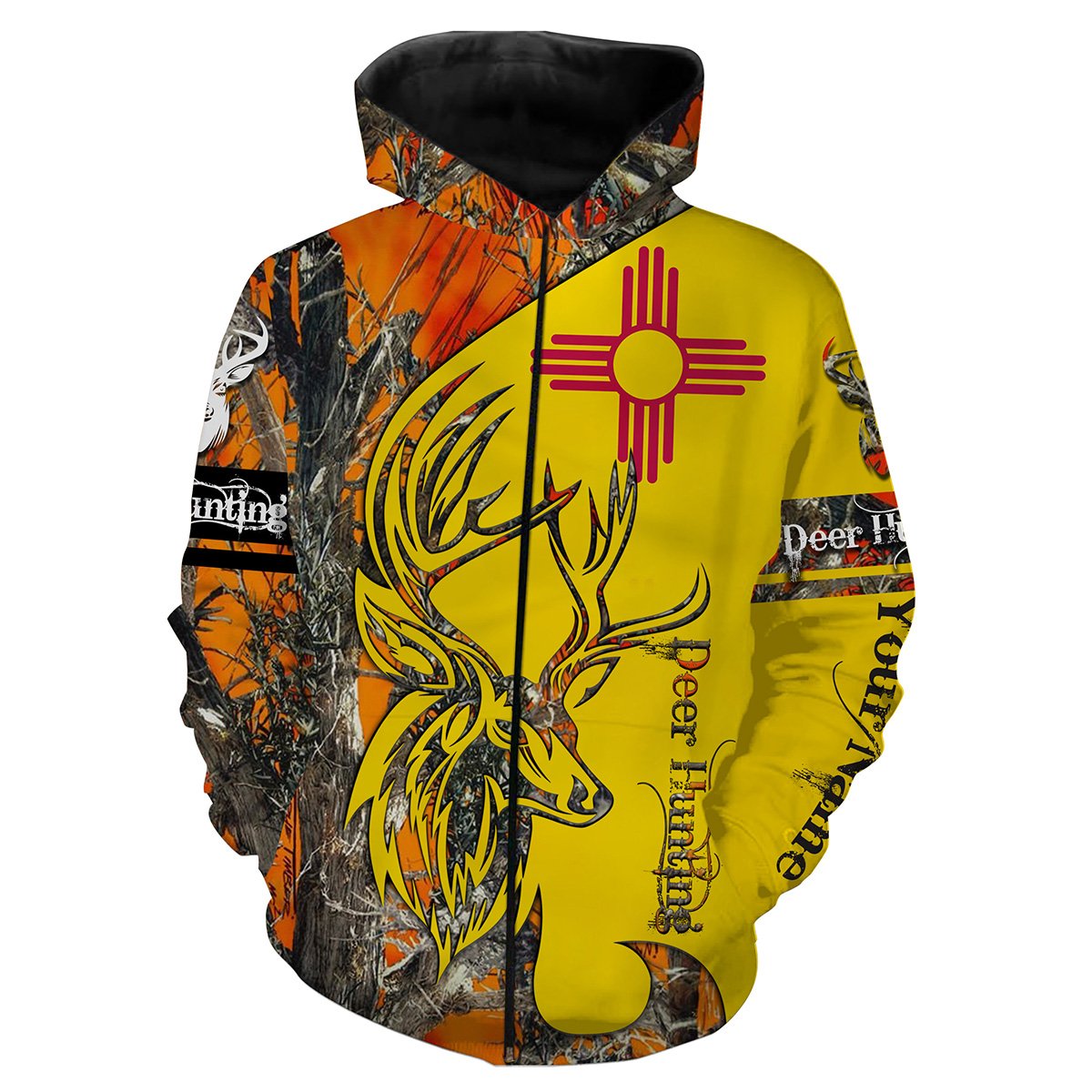 NM Deer Hunting Orange Camo shirts New Mexico Flag Custom 3D All over print T shirt, Long sleeve, Sweatshirts, Hoodie,etc, styles to choose - unique Hunting gift for men, women and kid - IPH1340