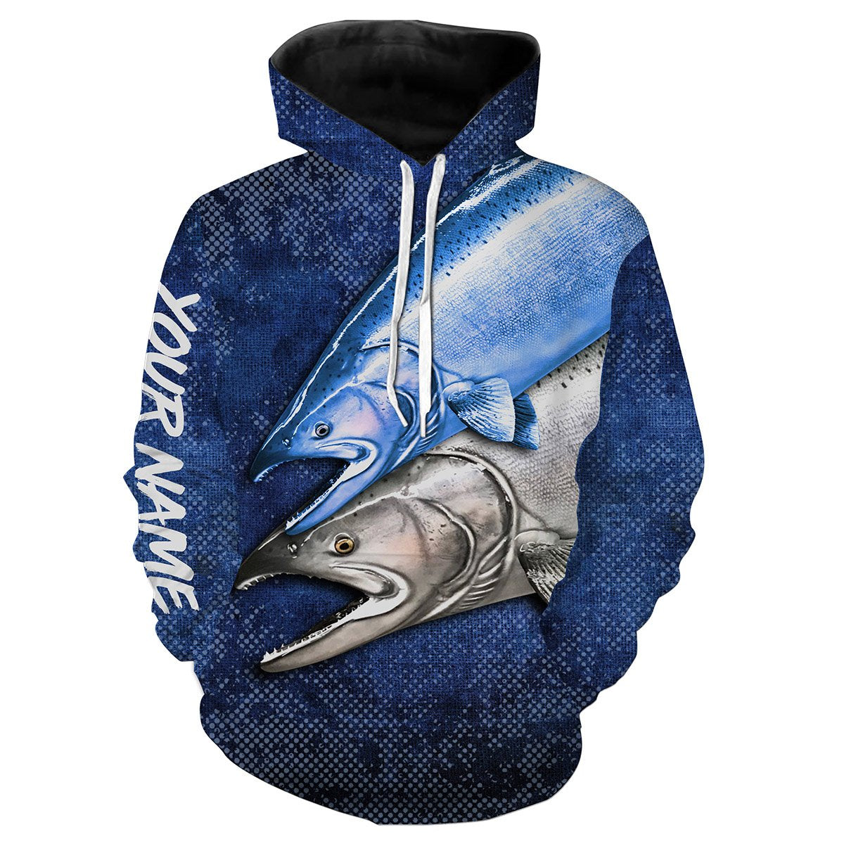 Chinook Salmon (King Salmon) Fishing camo Personalized All over printed performance Fishing Shirts on fishing season - IPH1255 Hoodie