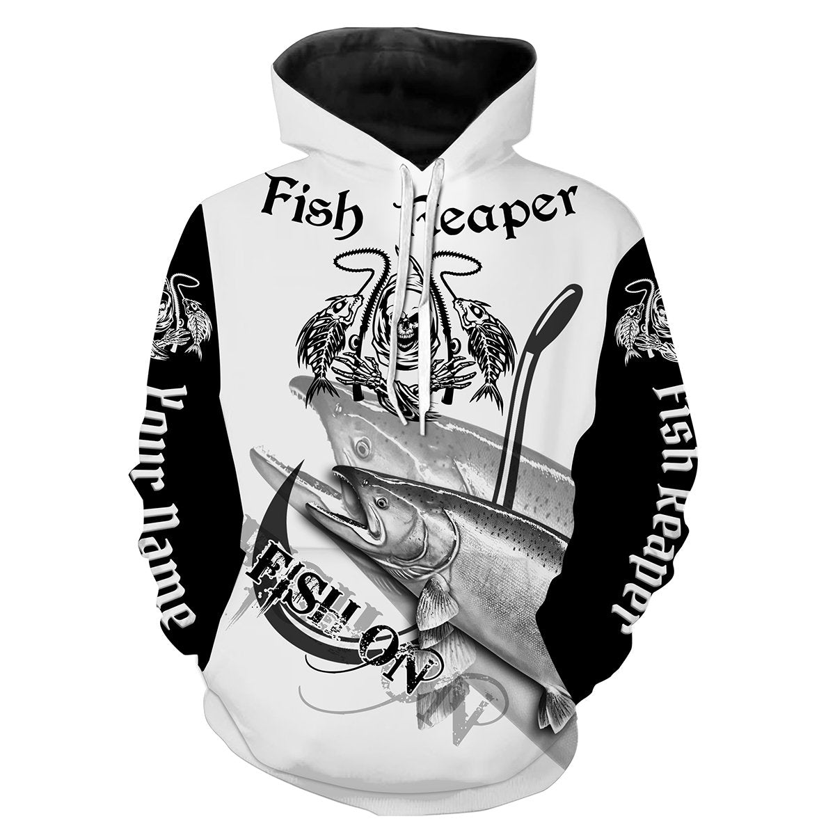 Chinook Salmon (King Salmon) Fishing Fish reaper Customize name 3D All over print shirts - personalized fishing apparel gift for men Hoodie