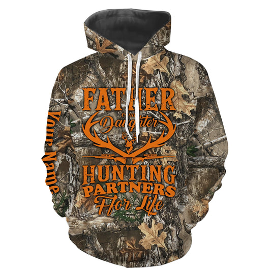 Father And Daughter Hunting Partners For Life Customize Name 3D All Over Print Shirts  Hoodie Hoodie