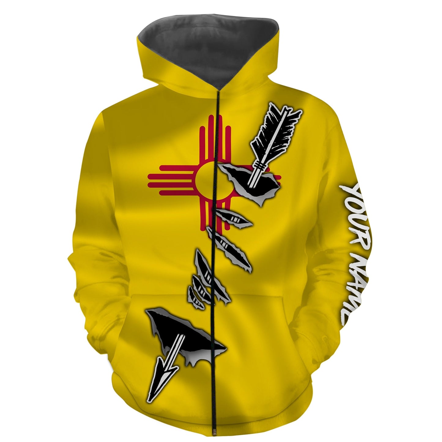 New Mexico Bow Hunter Hunting archer 3D arrow New Mexico Flag Customize name 3D All over print shirts - personalized Patriotic hunting apparel gift for men, women and kid - IPH1997