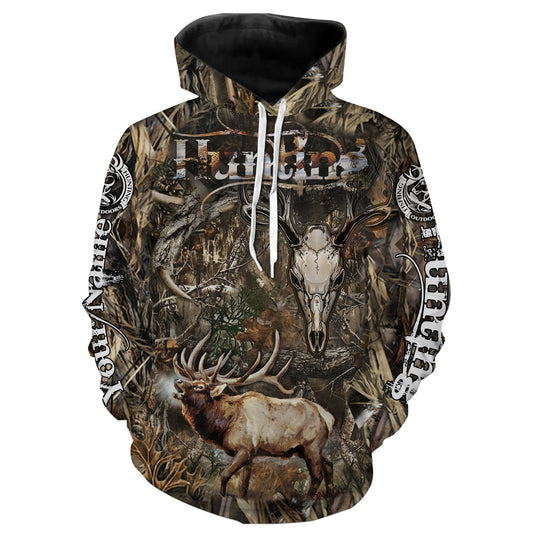 Best Elk Hunting Camo Custom All Over Print Shirts Elk Clothing For Men Hoodie Hoodie