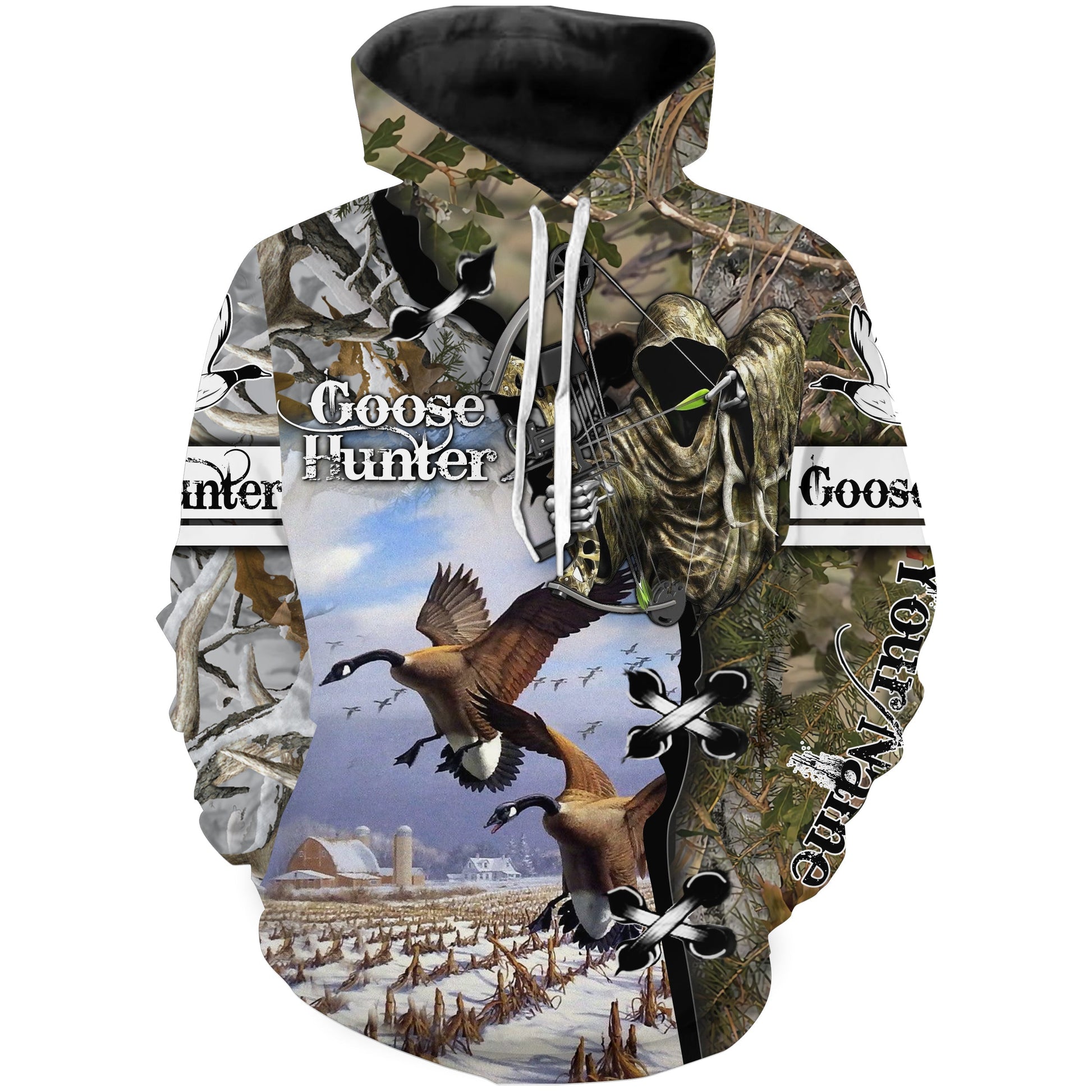 Goose Hunting camo shirt Plus size 3D Customize Full printing shirts various styles to choose T shirt, Long sleeve, Sweatshirt, Hoodie, Zip up hoodies for men, women and kid - IPH2121