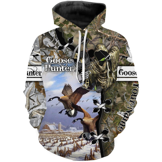 Goose Hunting camo shirt Plus size 3D Customize Full printing shirts various styles to choose T shirt, Long sleeve, Sweatshirt, Hoodie, Zip up hoodies for men, women and kid - IPH2121