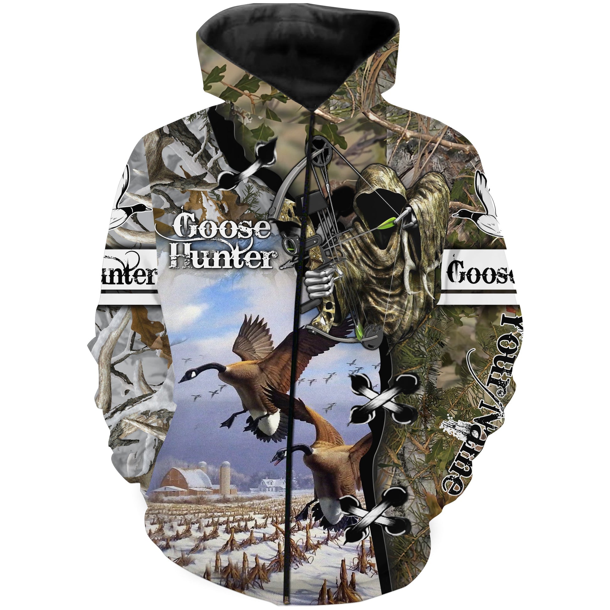 Goose Hunting camo shirt Plus size 3D Customize Full printing shirts various styles to choose T shirt, Long sleeve, Sweatshirt, Hoodie, Zip up hoodies for men, women and kid - IPH2121