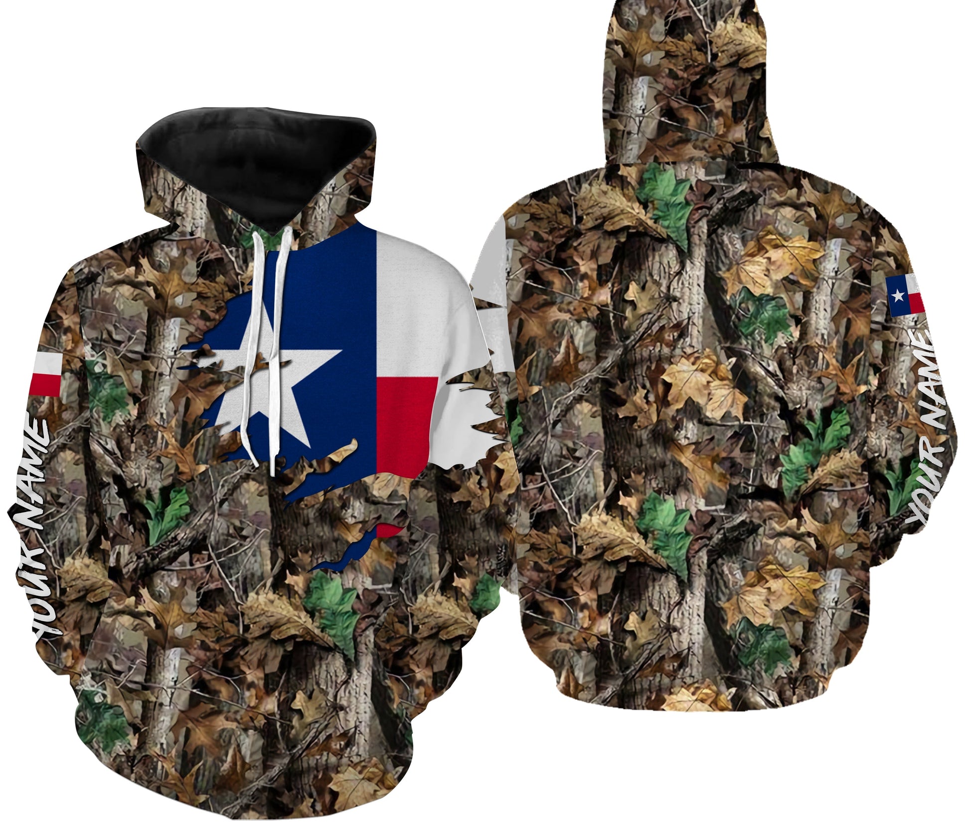 Custom Texas Flag Hunting Shirts Hoodie