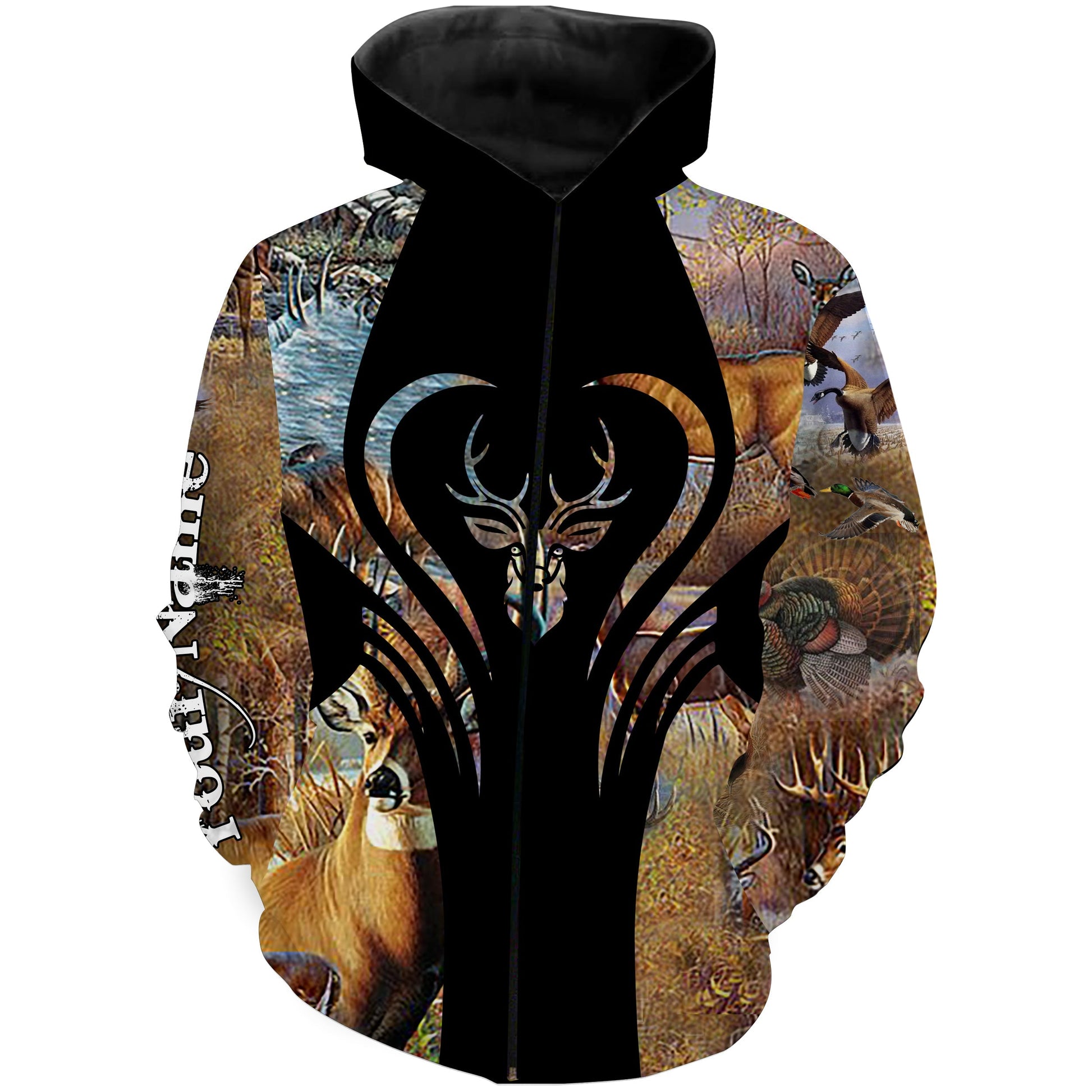 Best Deer Hunting Camo Custom All Over Print Shirts For Deer Hunter In Deer Season Zip Up Hoodie Zip Up Hoodie