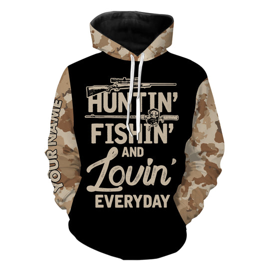 Hunting Fishing Lovin Everyday desert Camo Custom All over print Shirts for men