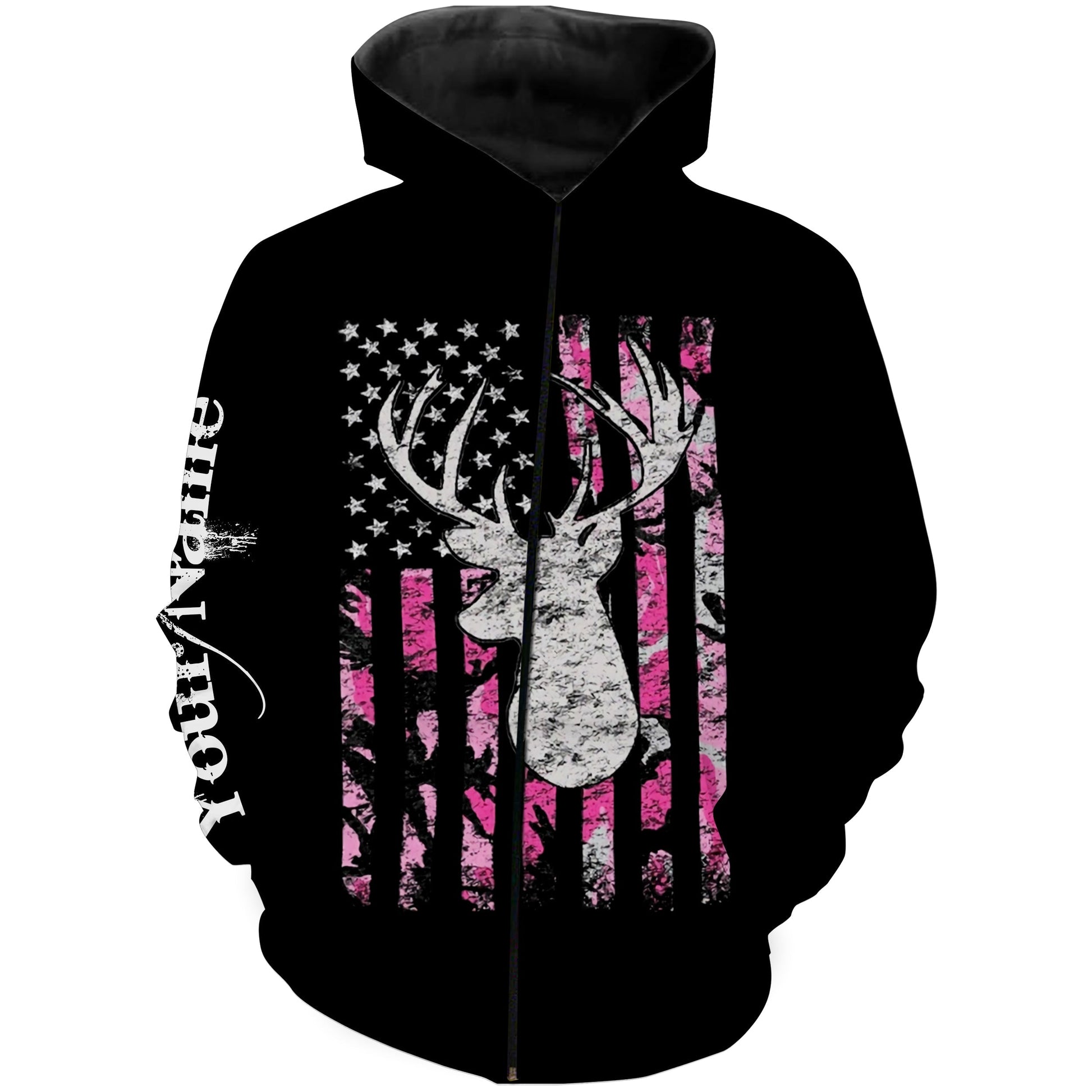 Country girl Deer hunting pink camo Customize All over print shirts - personalized Hunting apparel for girl and women - IPH2146