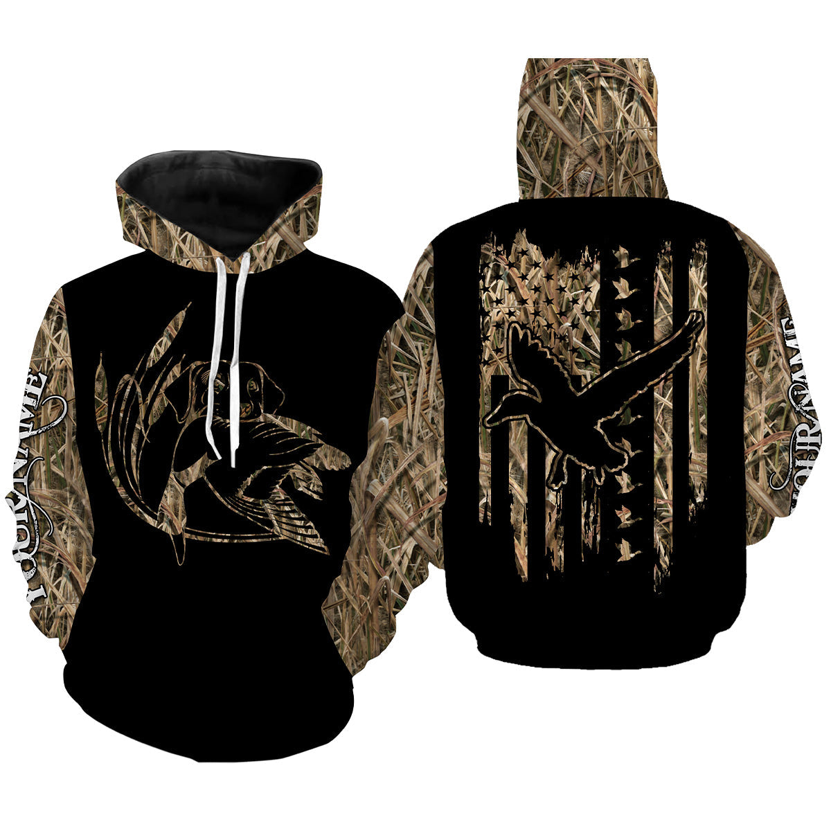 Custom Duck hunting dog camo Hunting 3D shirts for Hunting lovers - IPH2321 Hoodie