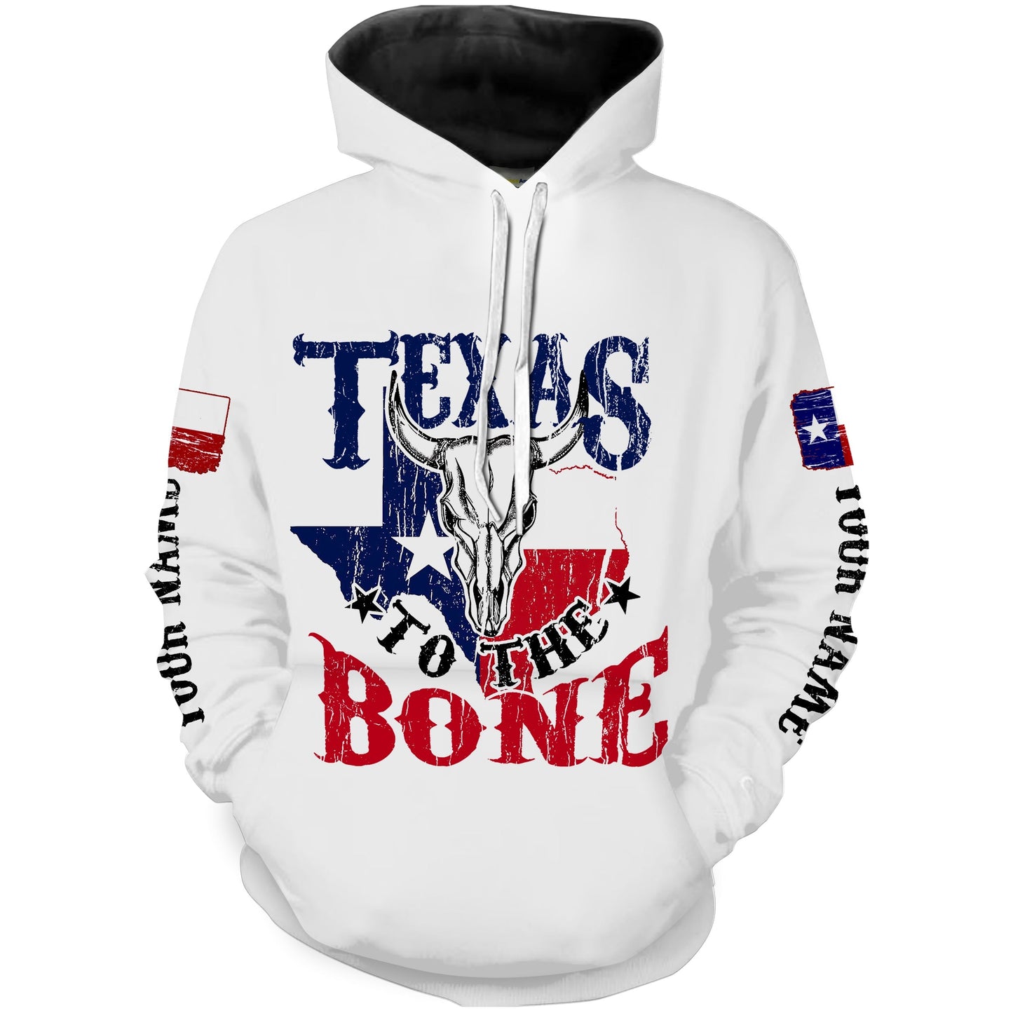 Texas Cow Skull Texas Flag Custom All over print Shirts Hoodie