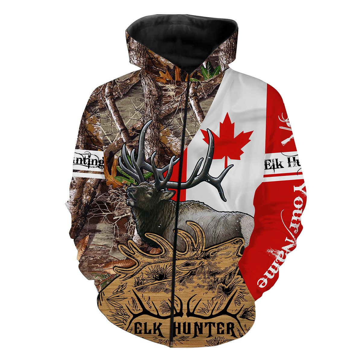 Canada Elk Hunting Customize Name 3D All Over Printed Shirts Personalized Hunting Gift For Adult And Kid- NQS548