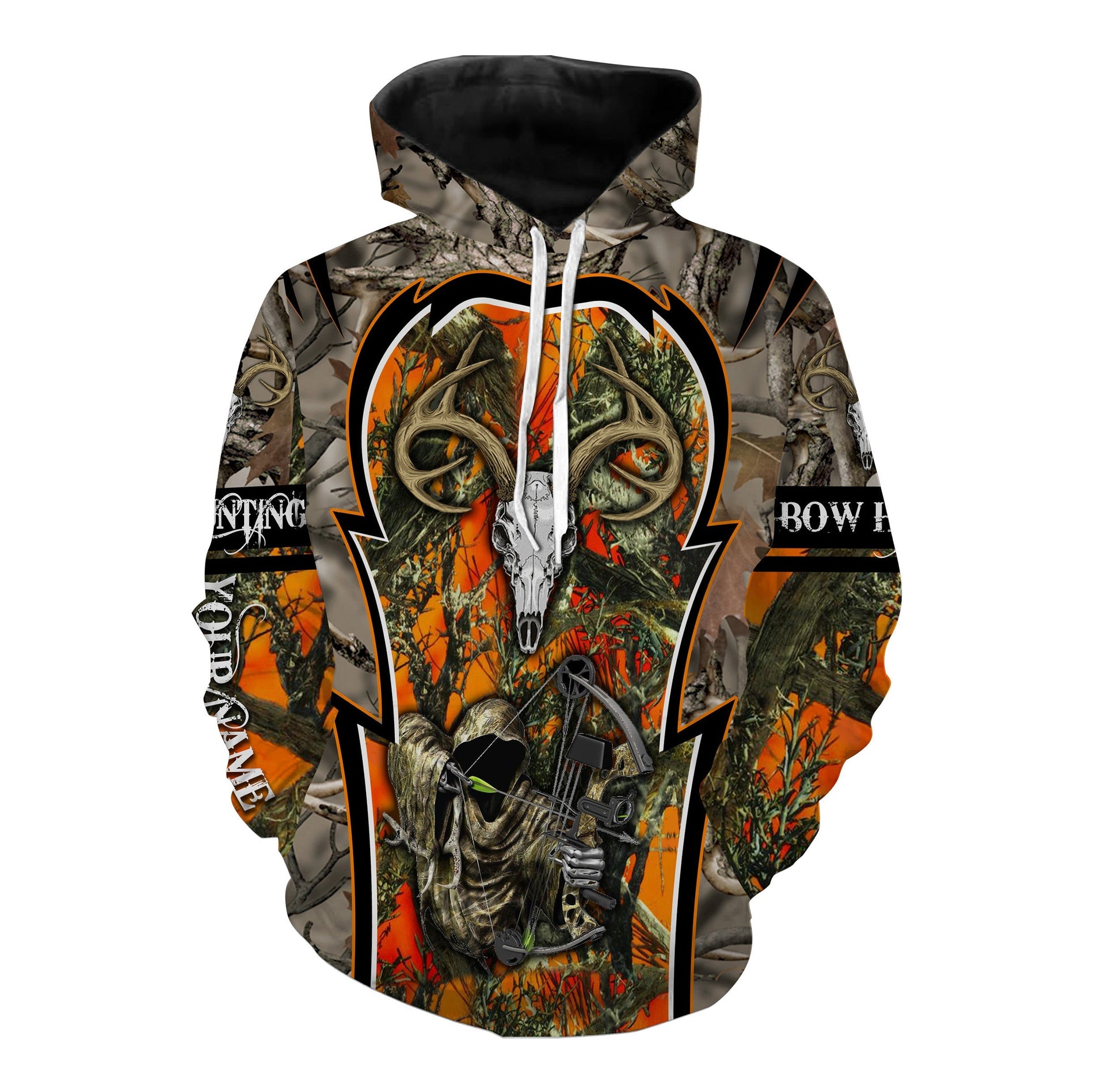 Deer Hunting orange camo Custom Name 3D All over print shirts Plus Size NQS819