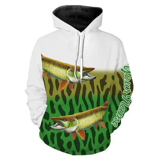 Musky Fishing Customize Name 3D All Over Printed Shirts For Adult And Kid Personalized Fishing Gift NQS263