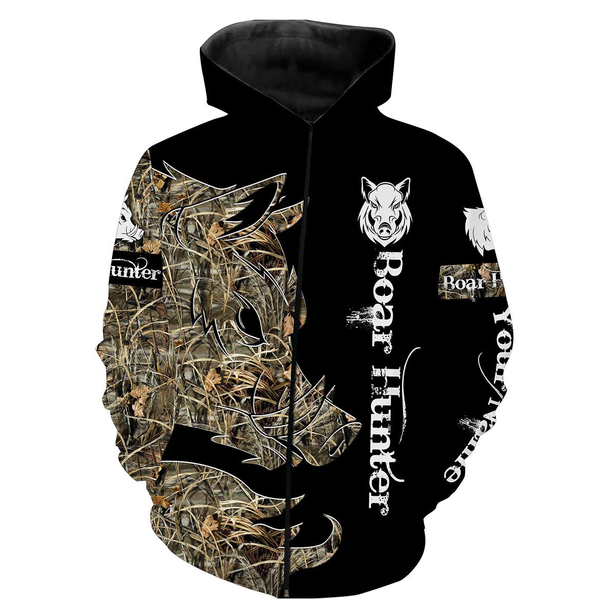 Wild Hog Hunting Camouflage black shirts Customized name All over print Shirts