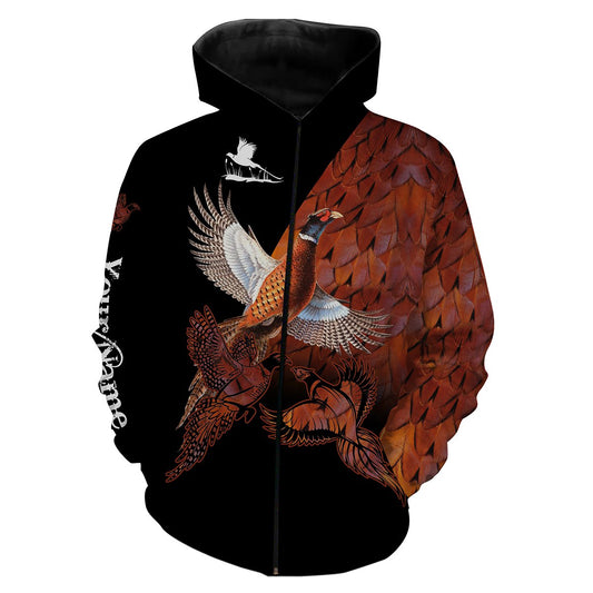 Pheasant hunting upland bird hunter Custom Name 3D All over print Shirts, Personalized pheasant hunting birds gifts NQS2611