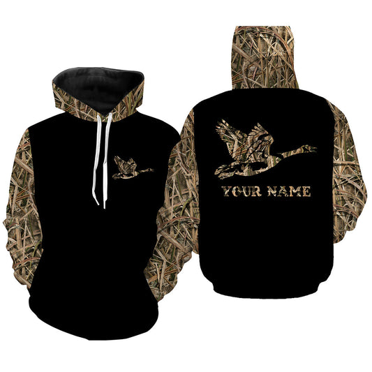 Goose Hunting Waterfowl Camo Customize Name 3D All Over Printed Shirts NQS836 Hoodie