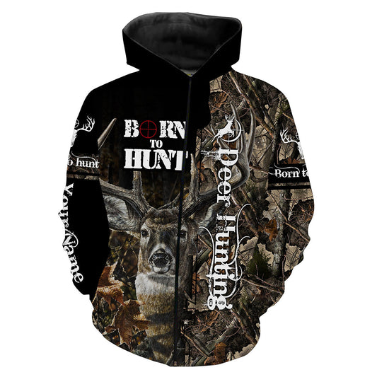 Born to Hunt Deer hunting camo hunting clothes Customize Name 3D All Over Printed Shirts