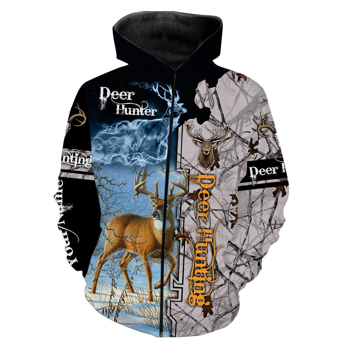 Deer hunting winter camo hunter legend shirt Customize Name 3D All Over Printed camo shirts NQSD179