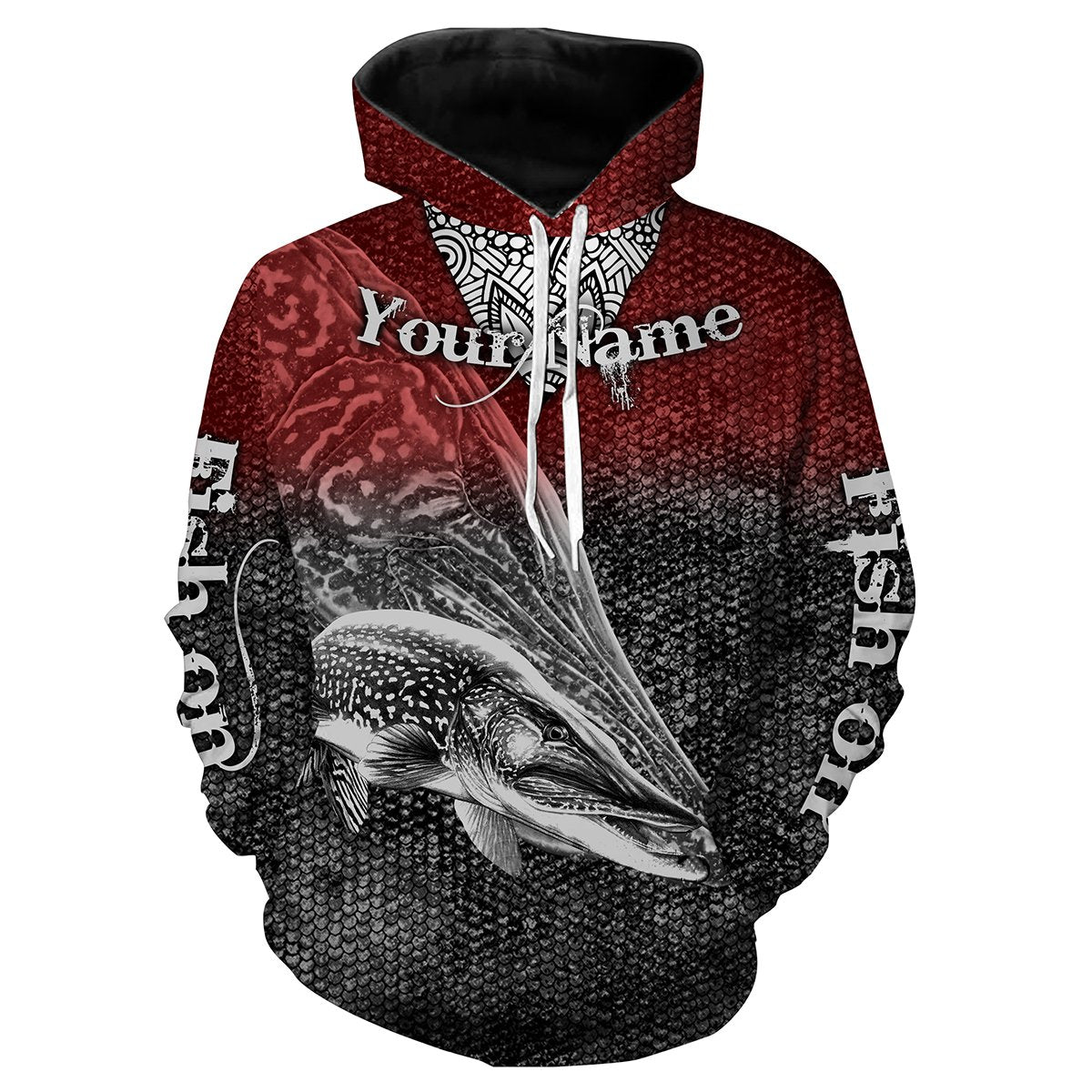 Northern Pike Fishing Fish On customize name all over print shirts personalized fishing gift NQS229 Hoodie