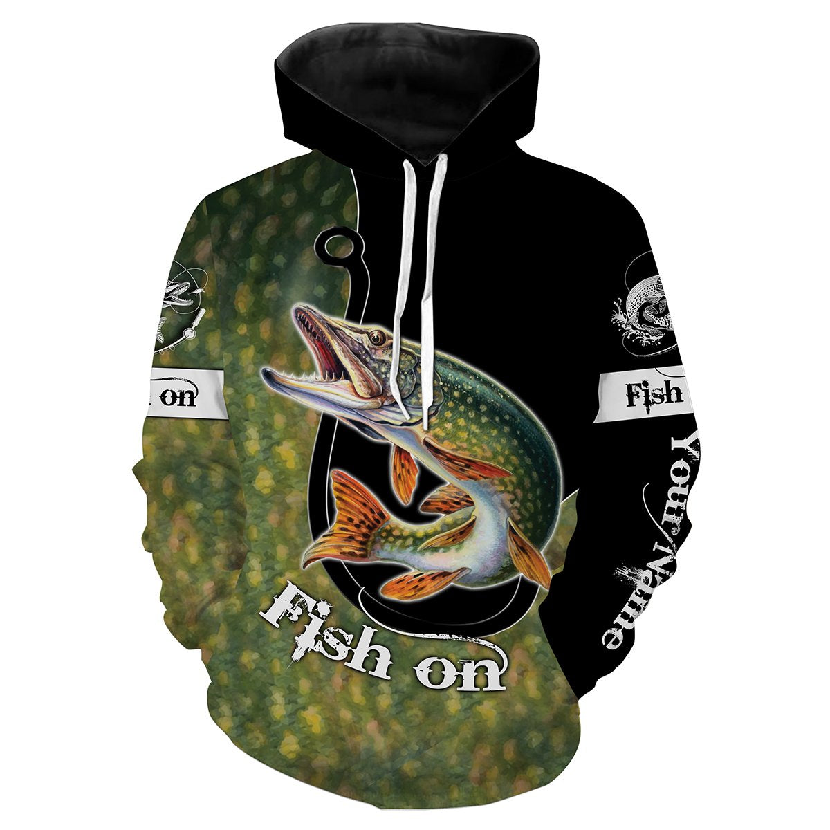 Pike 3D Scale Customize Name All Over Printed Shirts For Men And Women Personalized Fishing Gift Nqs232 Hoodie Hoodie