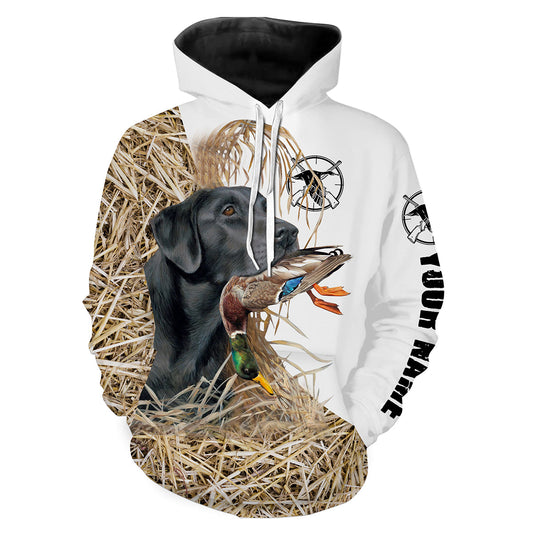 Mallard Duck Hunting Labrador Retriever Camo Waterfowl Custom Name 3D shirts duck hunting apparel NQS747 Hoodie