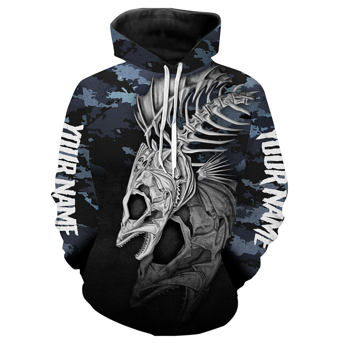 Walleye Fishing Fish Reaper Customize name Fishing camo All Over Printed shirts fishing gift for men and women - NQS219 Hoodie