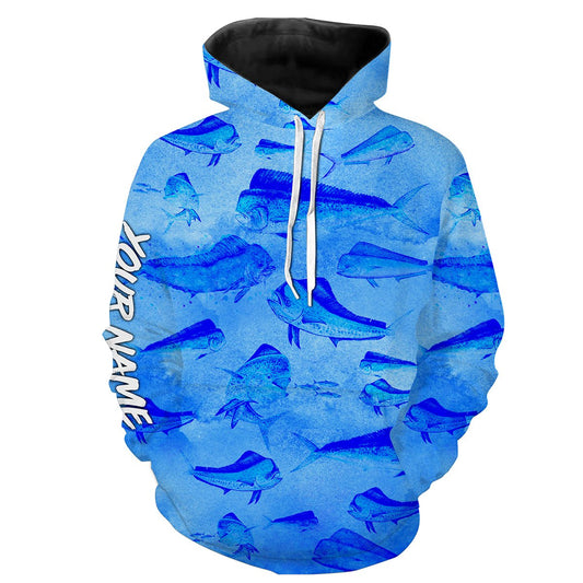 Mahi Mahi Dorado Fishing Saltwater Blue Ocean 3D All Over Print Custom Fishing Shirts Nqs568 Hoodie Hoodie