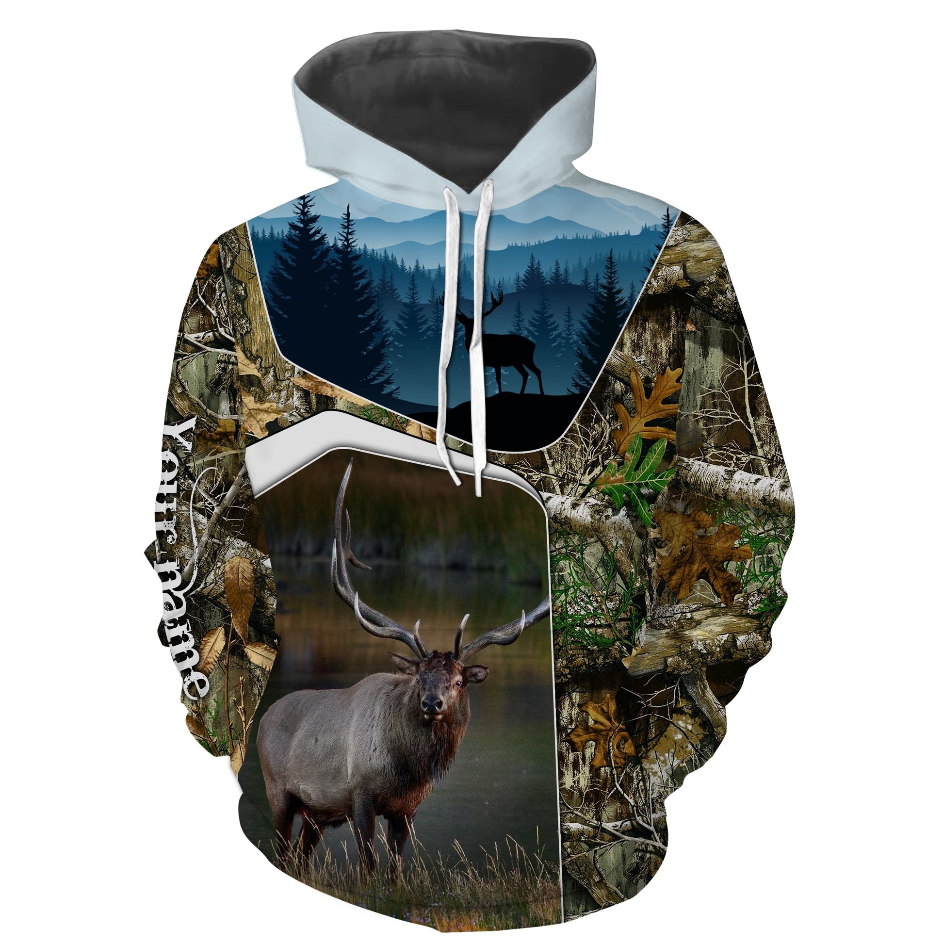 Elk Hunting Camo Customize Name 3D All Over Printed Shirts Personalized gift For Hunting Lovers NQS690