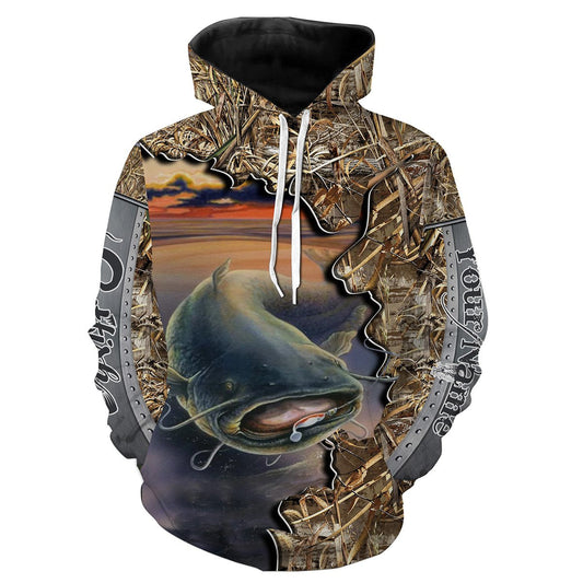 Catfish Camo customize Name 3D All Over Printed Shirts Hoodie