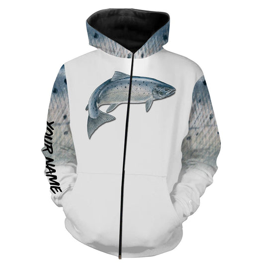 Chinook Salmon ( King Salmon) Fishing 3D All Over print shirts personalized fishing apparel for Adult and kid NQS577