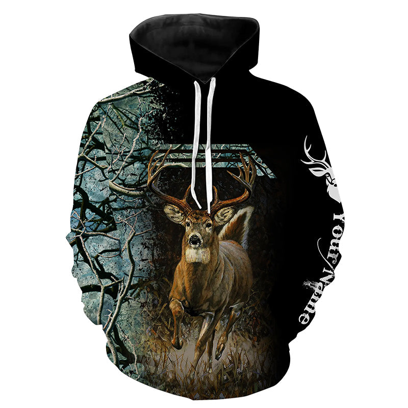 Deer Hunting Camo Customize Name 3D All Over Printed Shirts, Personalized Hunting gift for men, women NQS4330