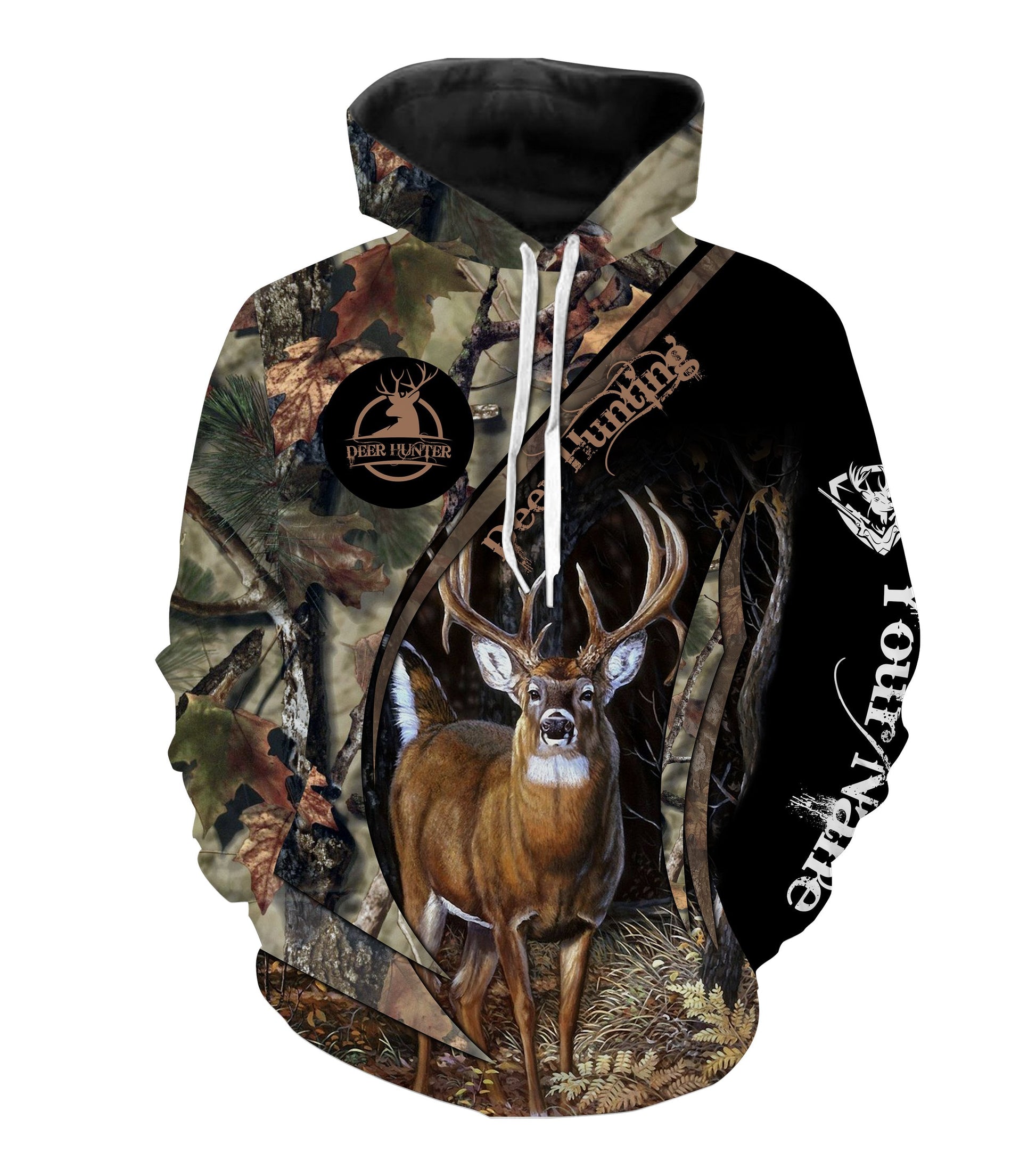 Beautiful White-tailed Deer Camouflage All over printed Shirts - Personalized hunting gift for men Hoodie