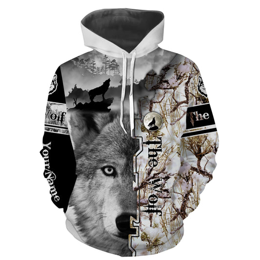 The Wolf Tattoo Predators Hunting Customize Name 3D All Over Printed Shirts Personalized gift For Adult And Kid NQS717 Hoodie