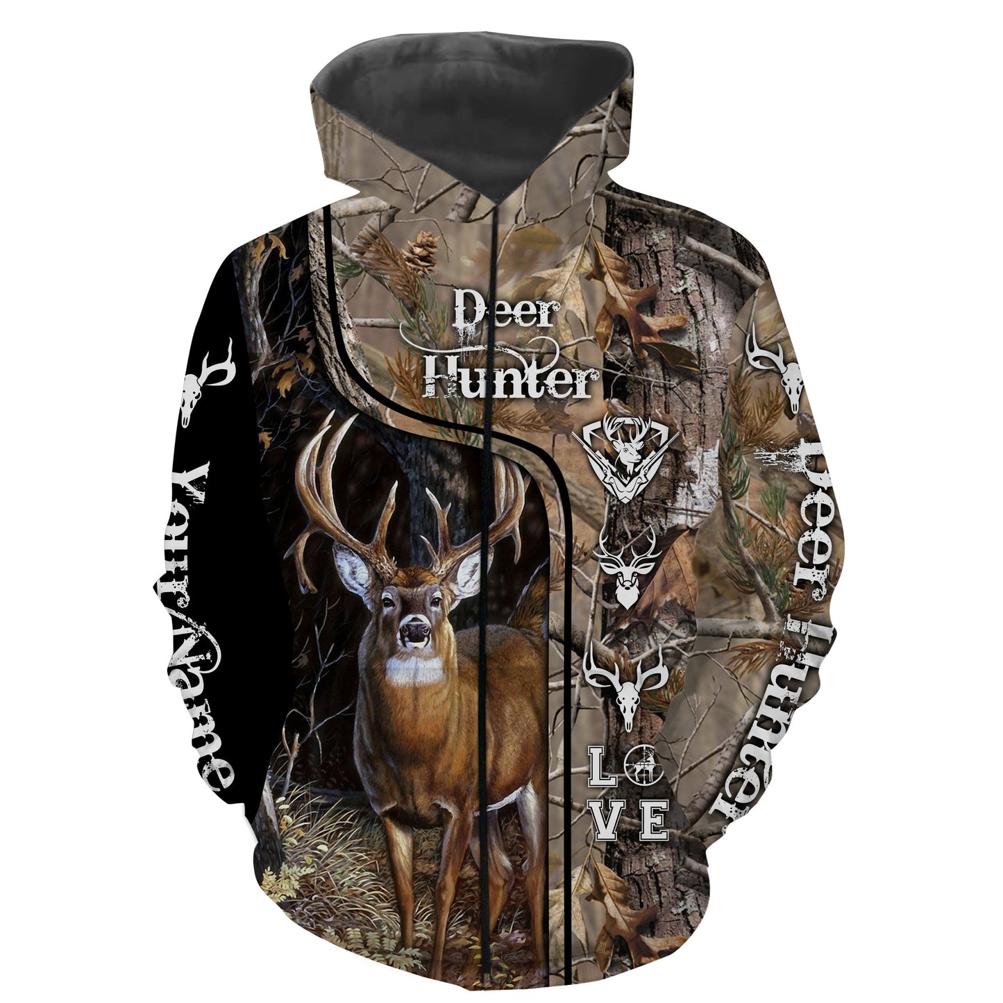 Deer Hunter big game hunting camo Custom Name 3D All over print shirts NQS730