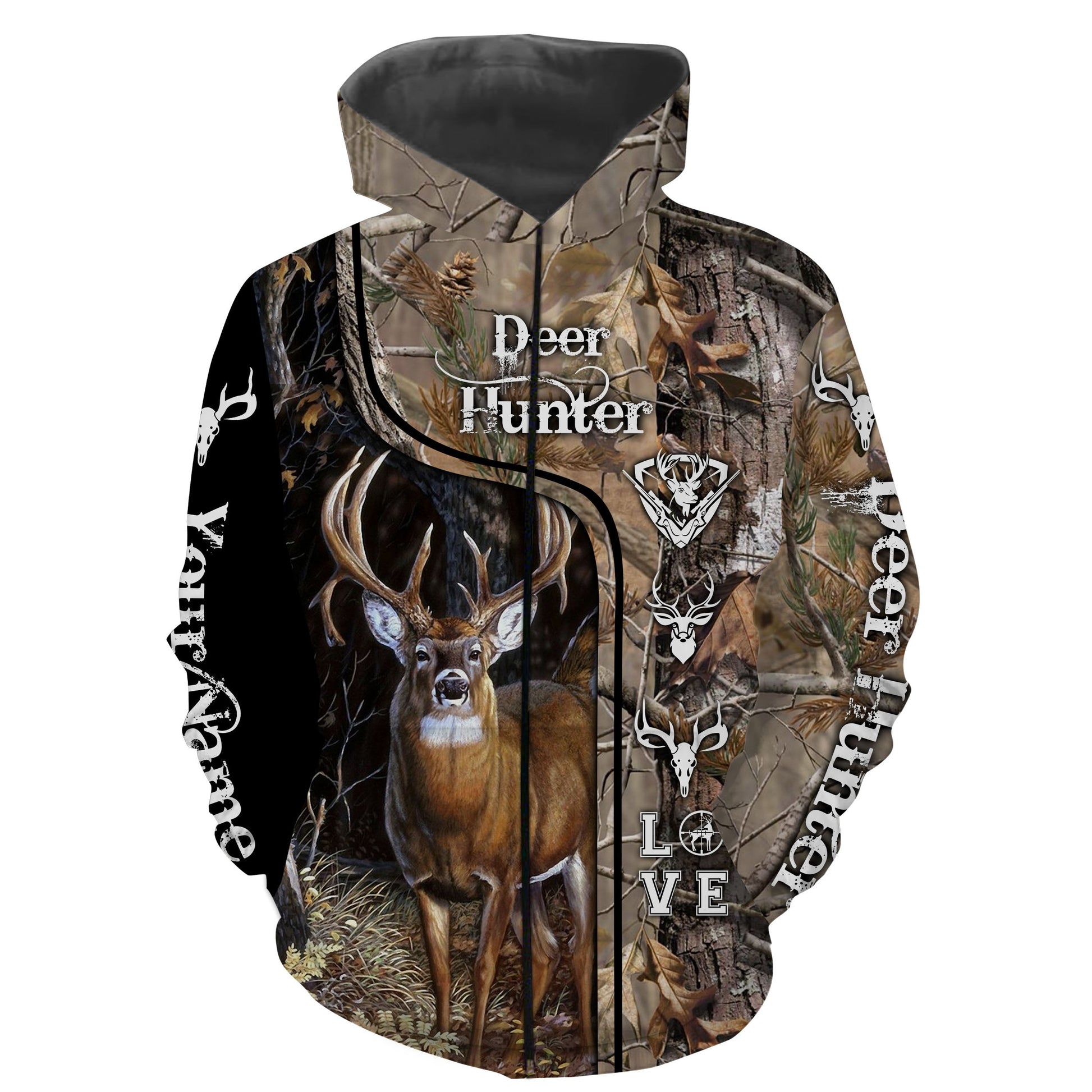 Deer Hunter big game hunting camo Custom Name 3D All over print shirts NQS730