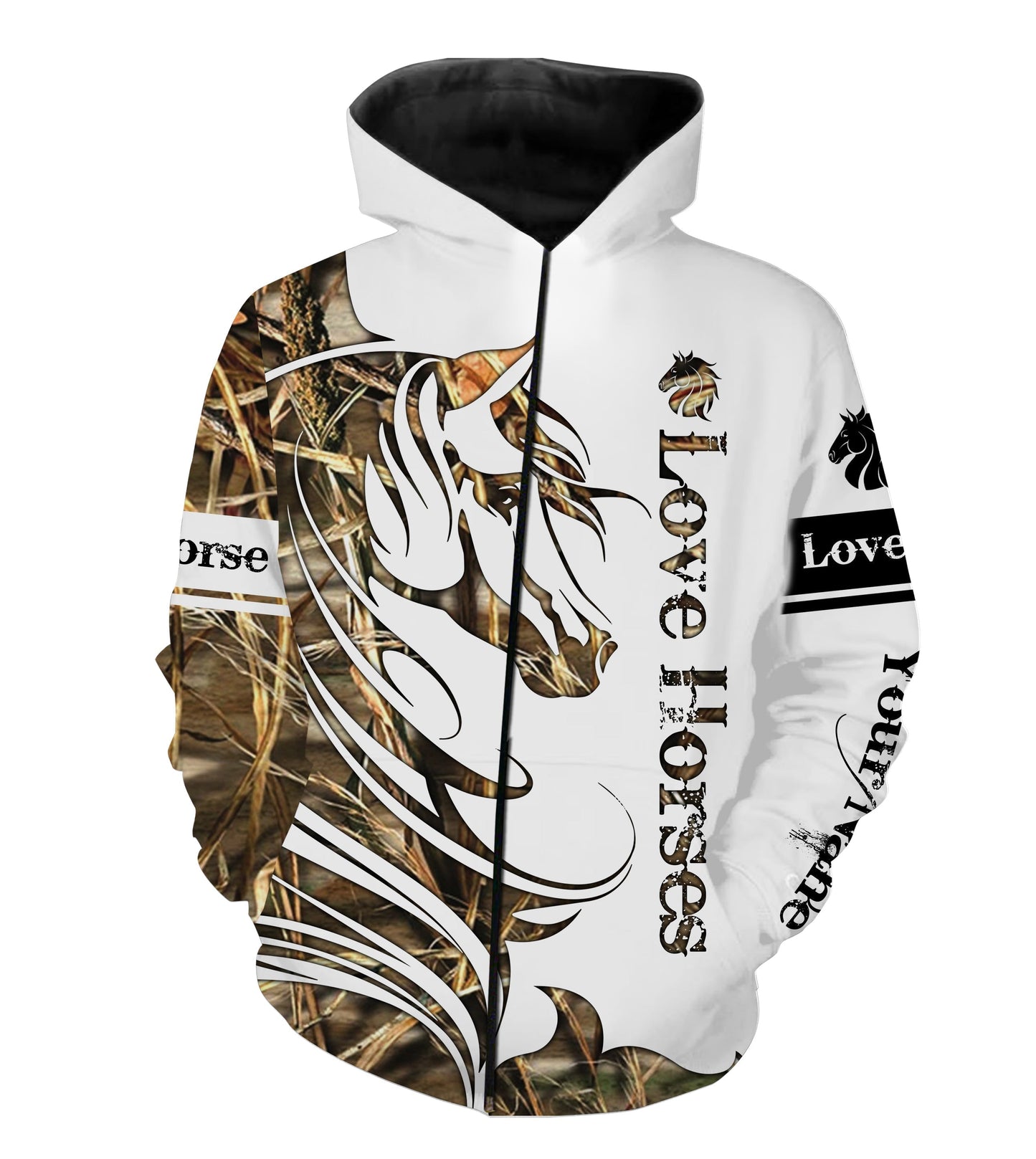 Love Horse tattoo camo Customize Name 3D All Over Printed Shirts Personalized gifts for Horse Lovers NQS2723