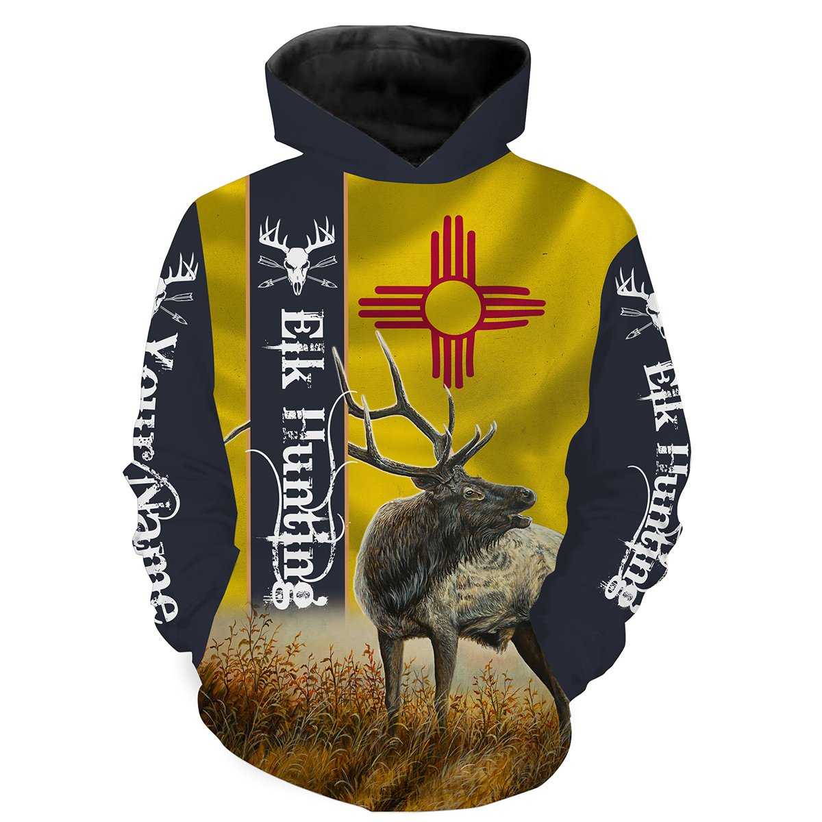 New Mexico NM Elk Hunting Customized name All over print shirts - personalized hunting gift for men, women and kid - NQS507