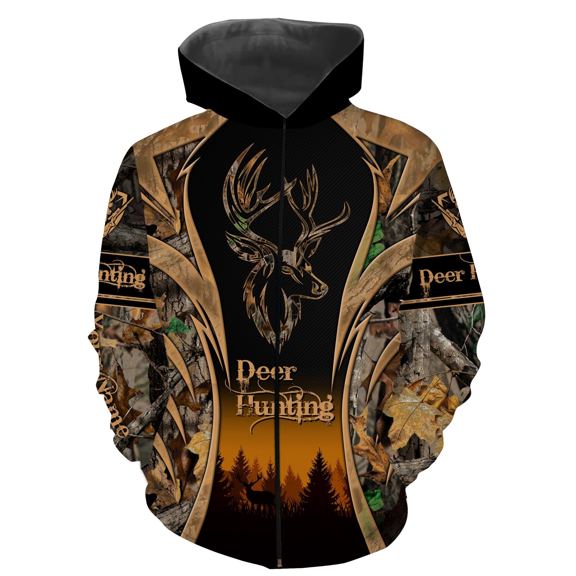 Deer hunter tattoo camouflage Customized name 3D All over printed hunting shirts, deer hunting clothes NQS3699