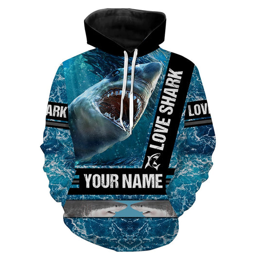 Shark Fishing Customize name 3D All over print shirts - personalized apparel gift for fisherman