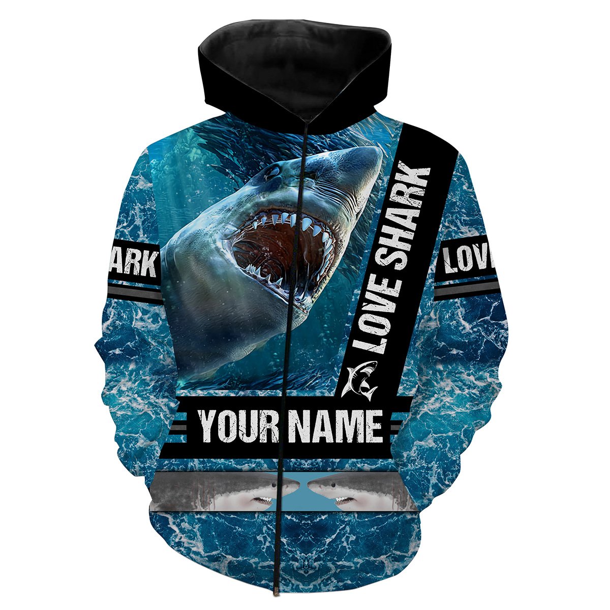 Shark Fishing Customize name 3D All over print shirts - personalized apparel gift for fisherman