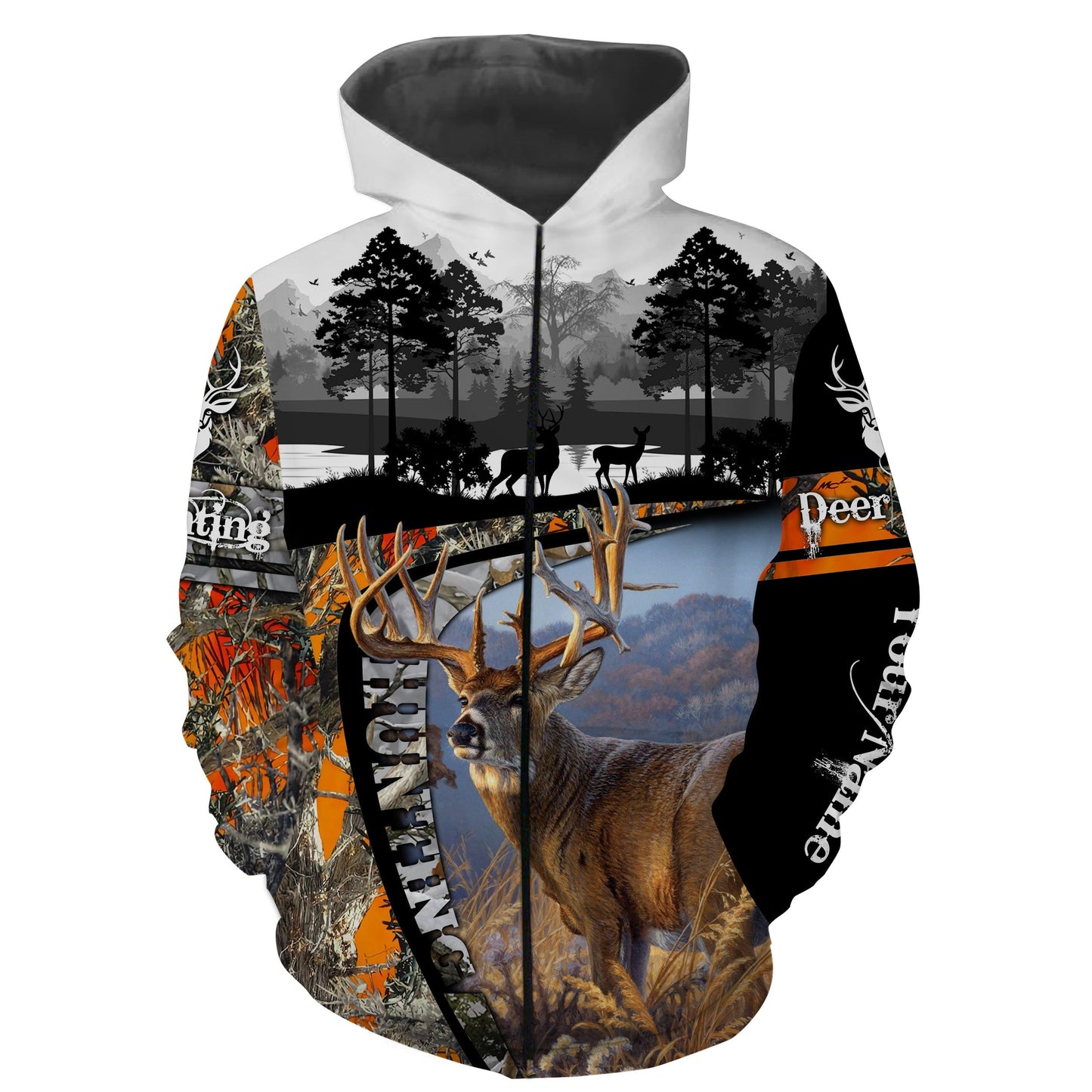 Deer Hunting Orange Muddy camo Customize Name 3D All Over Printed Shirts NQS938