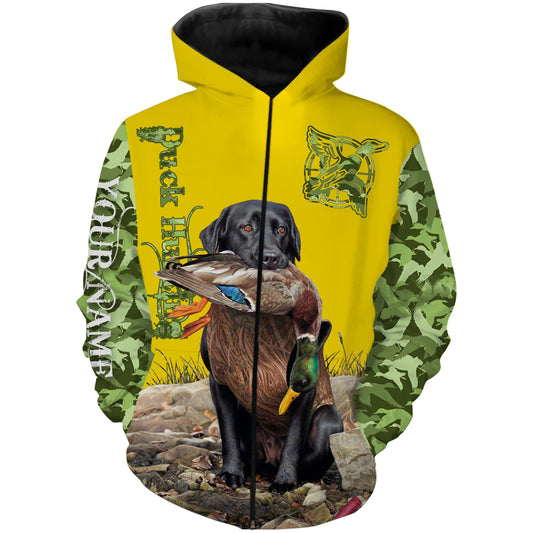 Labrador Retriever Duck Hunting dog Camo Yellow Customize Name 3D All Over Printed Shirts NQS681